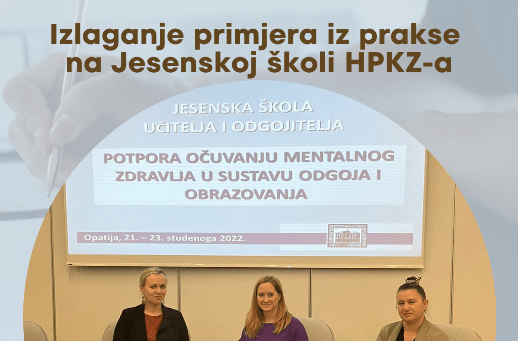 Izlaganje primjera prakse na Jesenskoj školi HPKZ-a